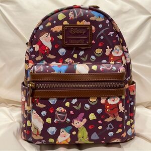 SALE Loungefly Disney Snow White & the Seven Dwarfs 85th Anni Mini Backpack NWT